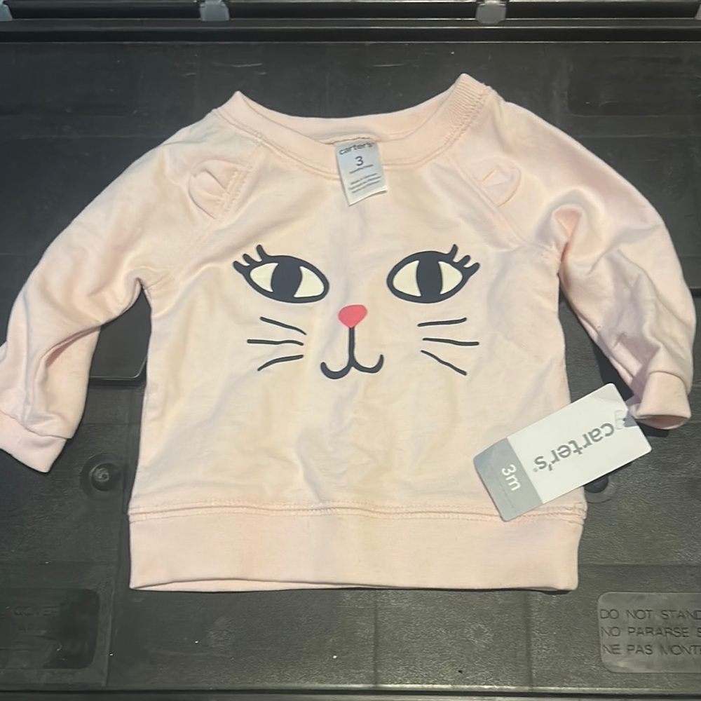 Carter's Pink Cat Face Kids Shirt